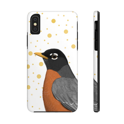 Robin Bird Art Tough Phone Case White