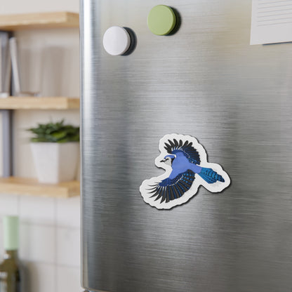 Blue Jay Flying Bird Magnet