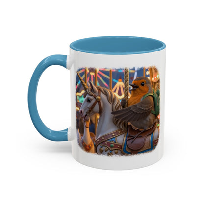 Robin Rosi Unicorn Carousel Premium Mug for Bird Lovers