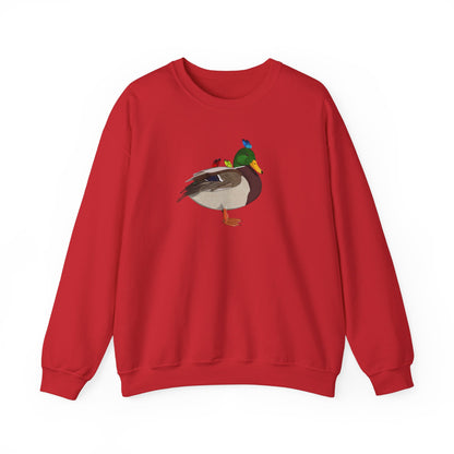 Mallard with Butterflies Bird Birding & Birdwatching Sweatshirt