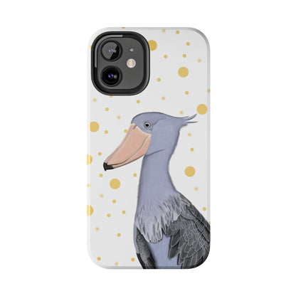 Shoebill Bird Art Tough Phone Case White