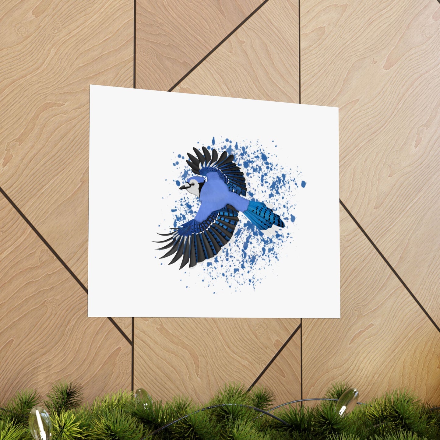 Blue Jay Bird Artwork Matte Poster