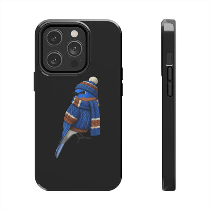 鳥のアートが描かれたブルーバードの二層式iPhoneケース – 鳥類学者や鳥好きの方へのプレゼントに最適
