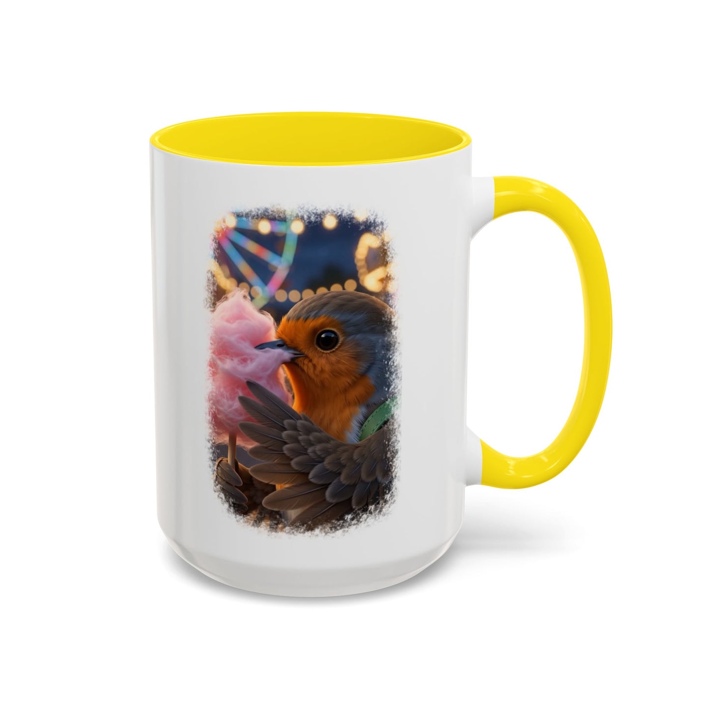 Robin Rosi Pink Cotton Candy Premium Mug for Bird Lovers