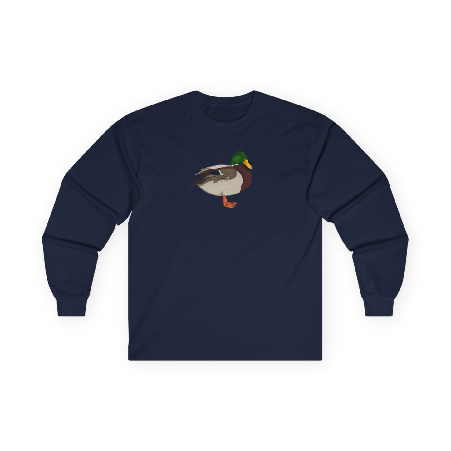 Mallard Birding & Birdwatching Bird Cotton Long Sleeve T-Shirt