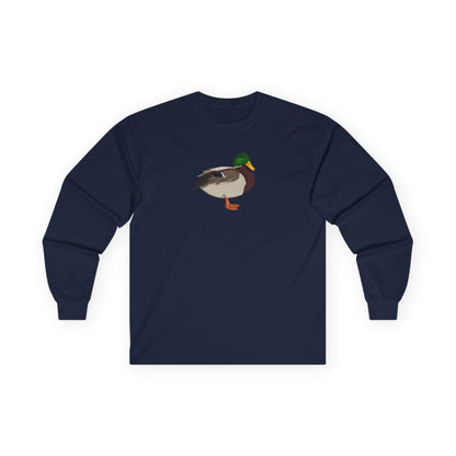 Mallard Birding & Birdwatching Bird Cotton Long Sleeve T-Shirt