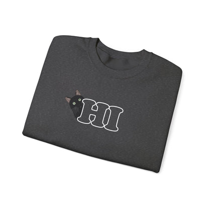 Black Cat Hi Cat Lover Sweatshirt