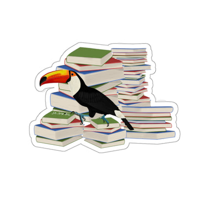 Toucan Bird and Books Birdlover Bookworm Sticker