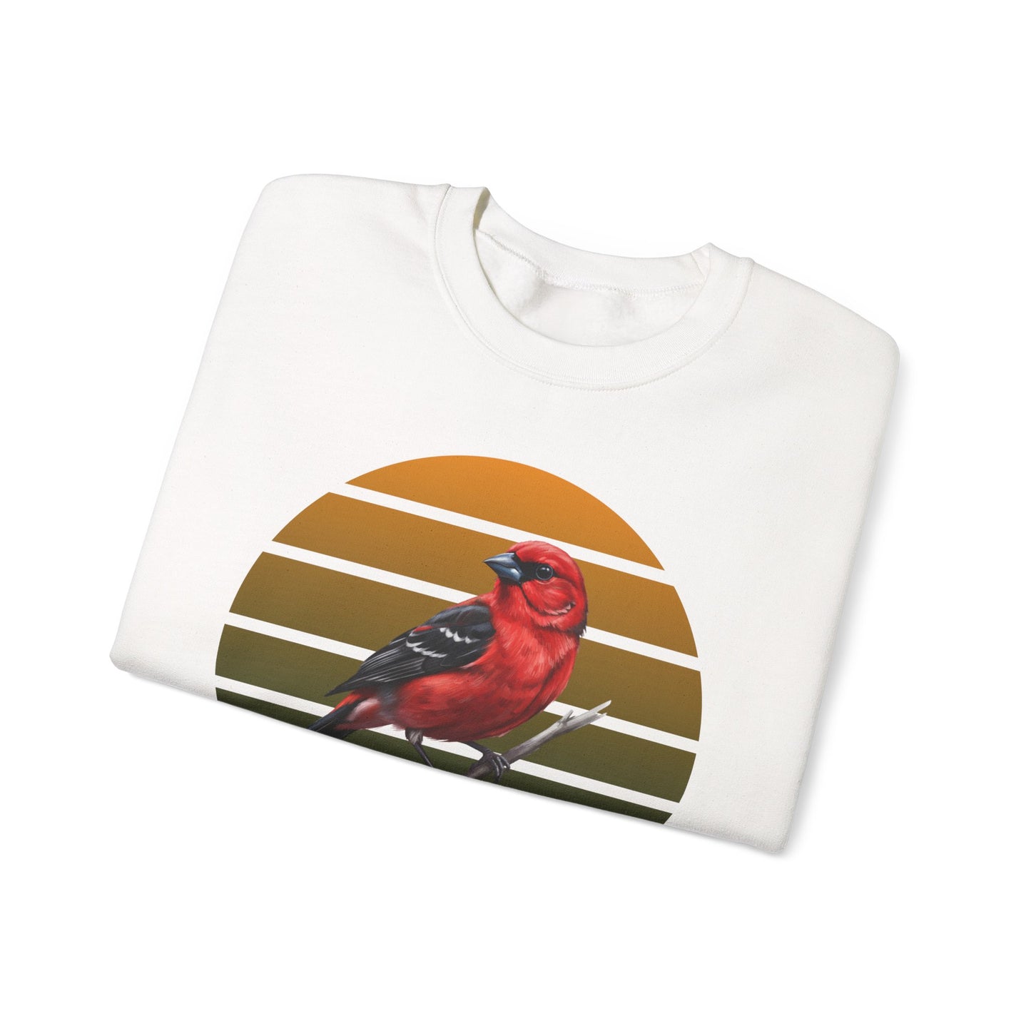 Scarlet Tanager Sweatshirt | Bird Watcher Crewneck | Unisex Songbird Gift for Bird Lovers