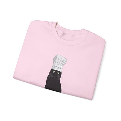 Black Cat Kitchen Chef Cat Lover Sweatshirt