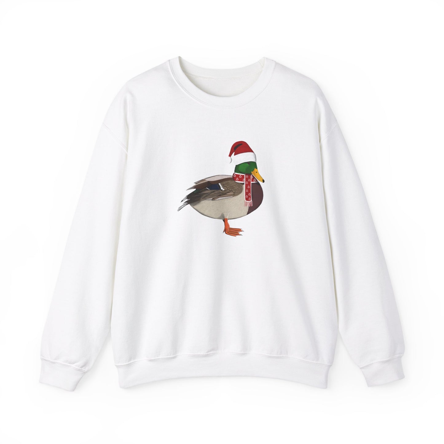 Mallard with Christmas Hat Bird Birdwatcher Sweatshirt