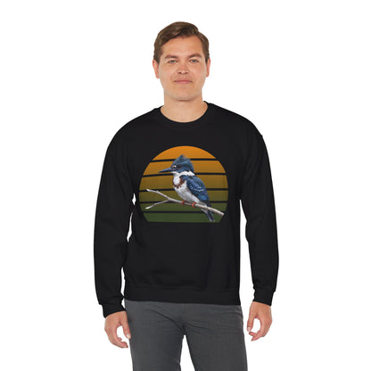 Belted Kingfisher Sweatshirt | Bird Watcher Crewneck | Unisex Songbird Gift for Bird Lovers