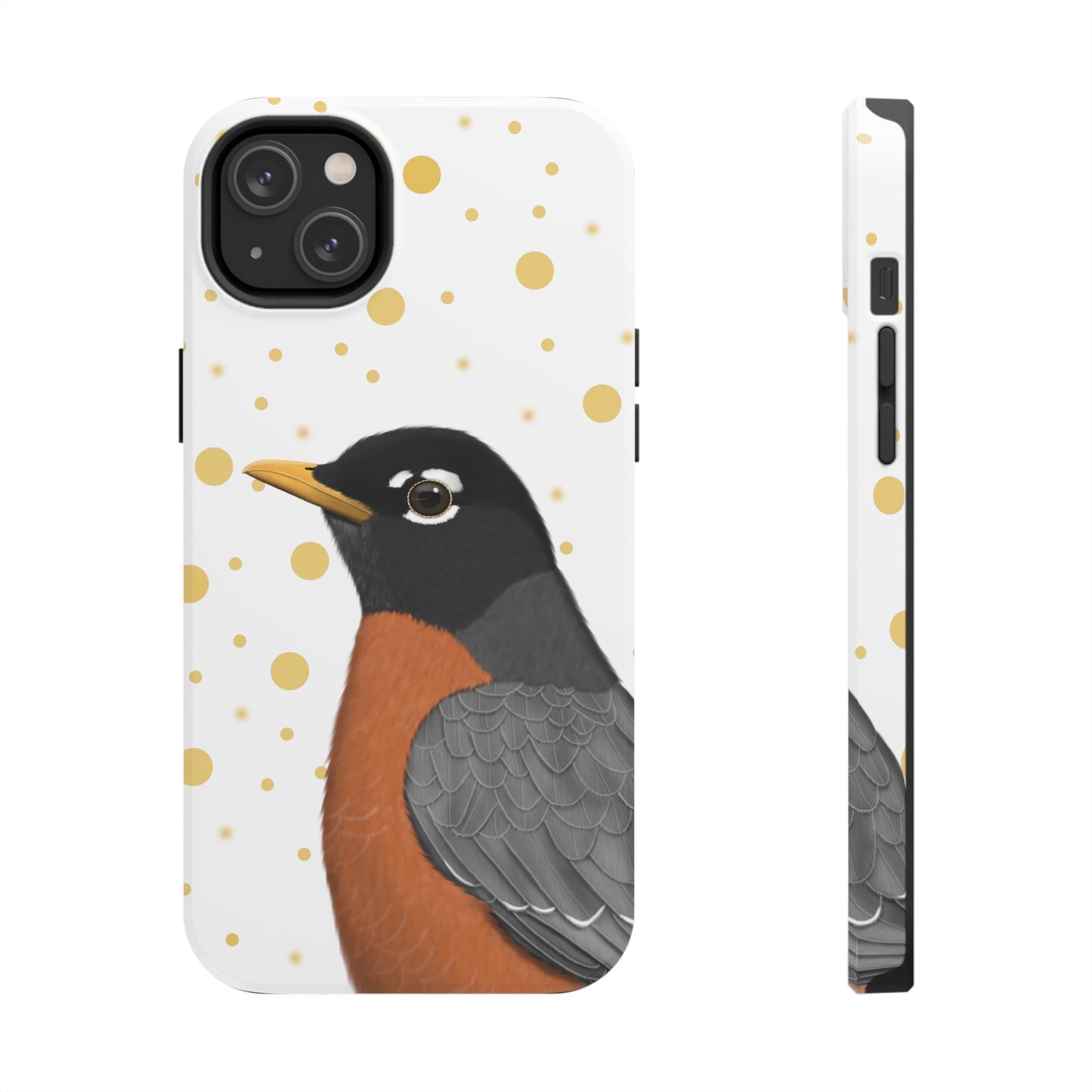 Robin Bird Art Tough Phone Case White