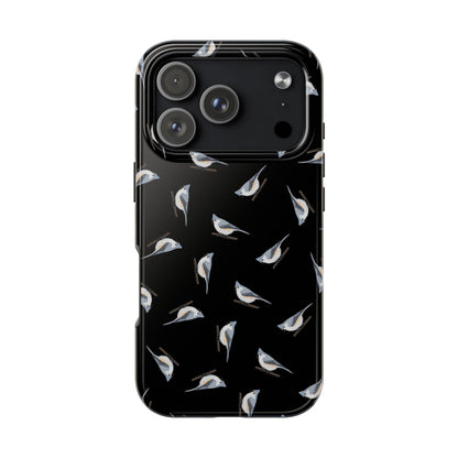 Tufted Titmouse iPhone Case Black – Premium Tough Phone Cover for Bird Lovers
