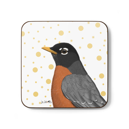 Robin Bird Art Hardboard Coaster