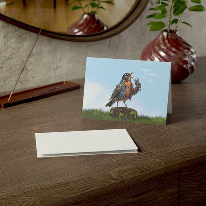 American Robin Birthday Card – Premium Matte Happy Birthday Bird Greeting Card