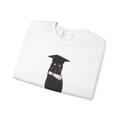 Black Cat Graduate Cat Lover Graduation Sweatshirt