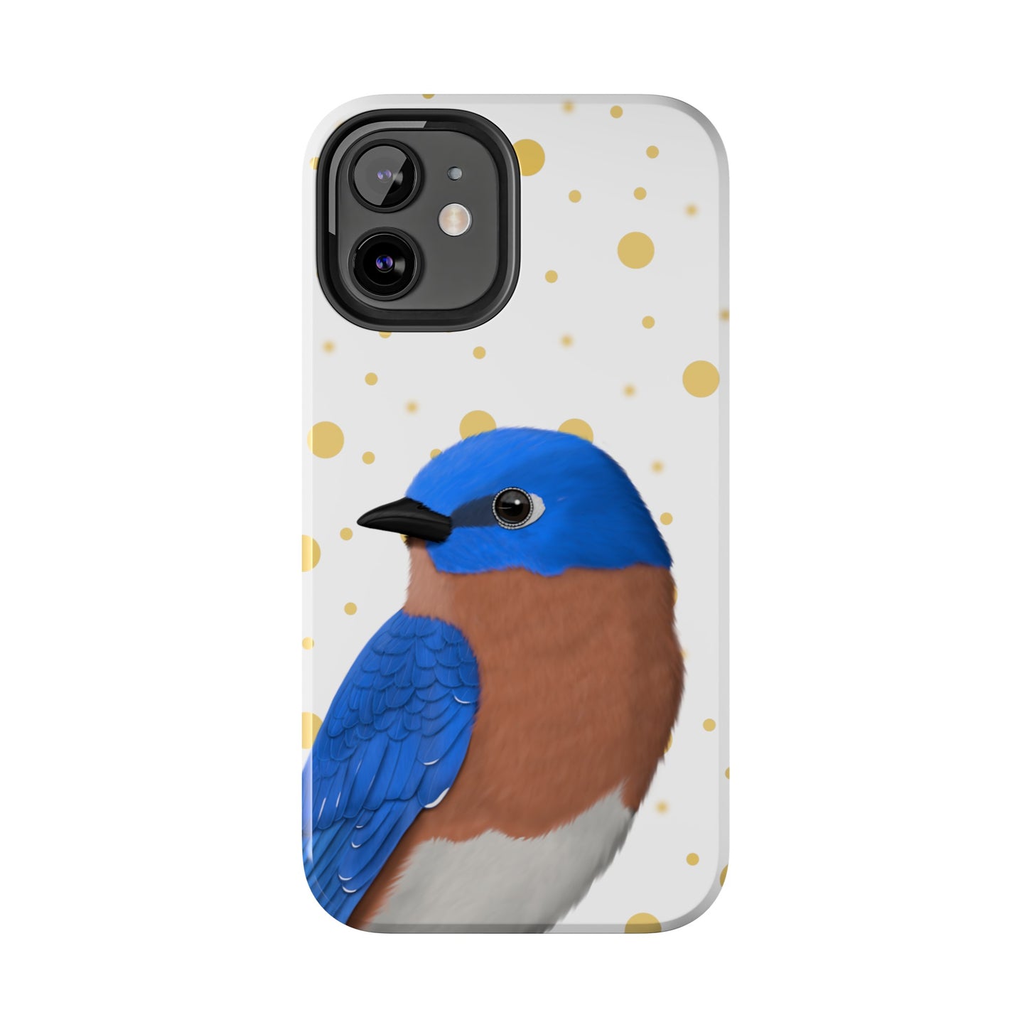 Bluebird Bird Art Tough Phone Case White