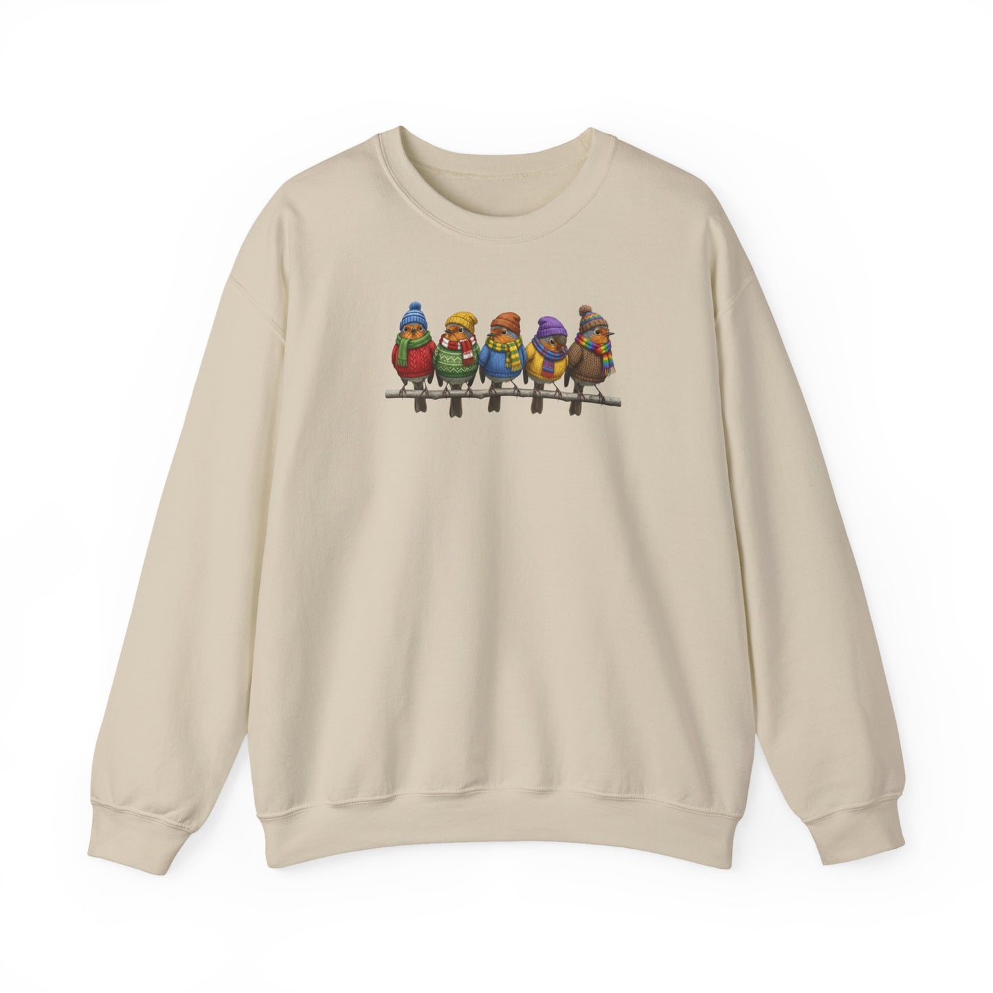 Rotkehlchen in Strick Winter-Sweatshirt | Unisex Vogel Sweater für Vogelfreunde & Vogelbeobachter
