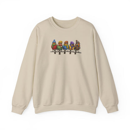 Rotkehlchen in Strick Winter-Sweatshirt | Unisex Vogel Sweater für Vogelfreunde & Vogelbeobachter