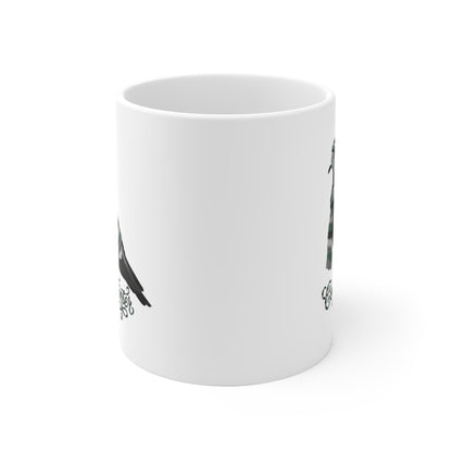 Taube mit Strickpullover Weihnachtliche Tasse mit Vogelmotiv Cozy Winter – Ideal für Kakao & Kaffee