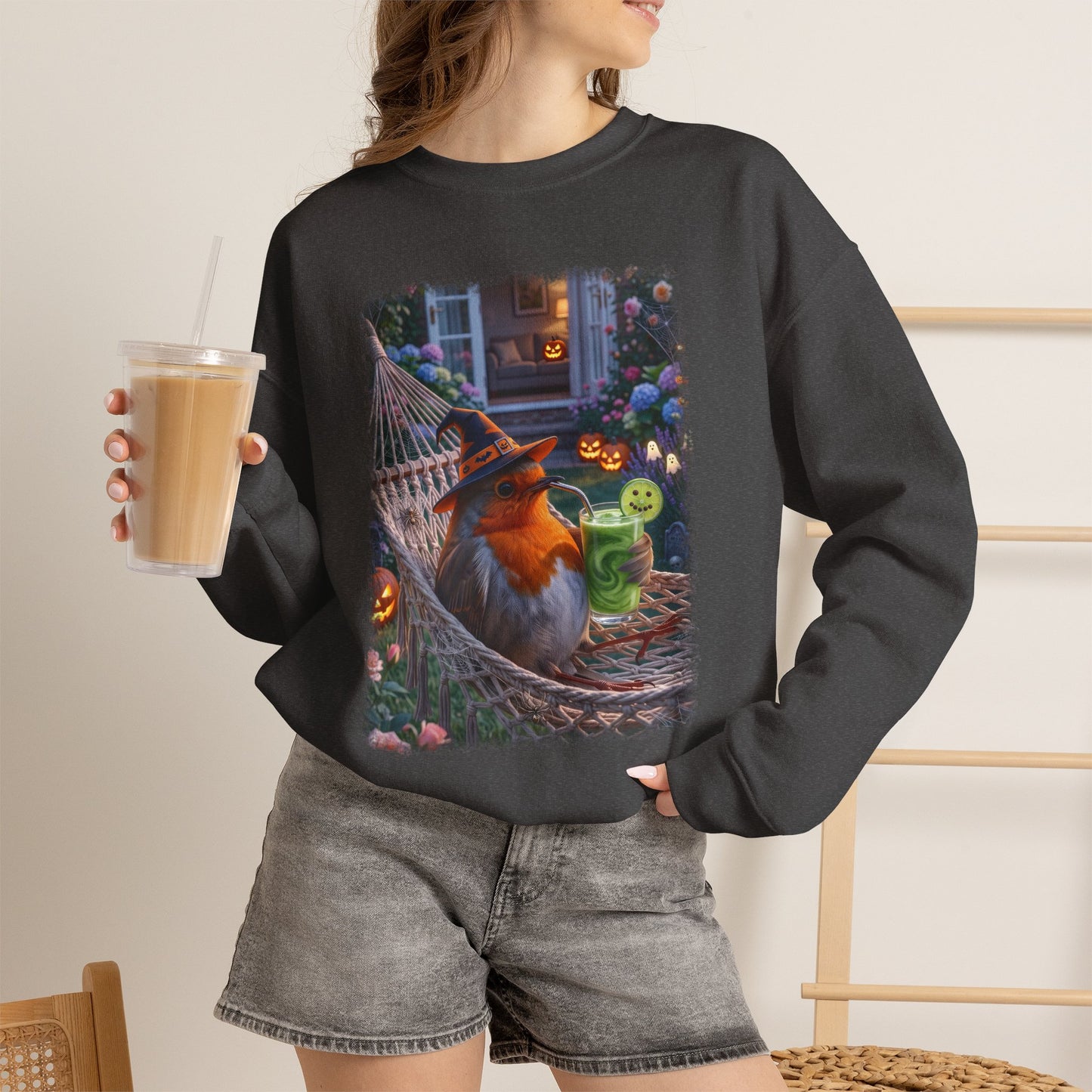 Robin Rosi Halloween Hammock Sweatshirt – Cozy Crewneck for Spooky Season