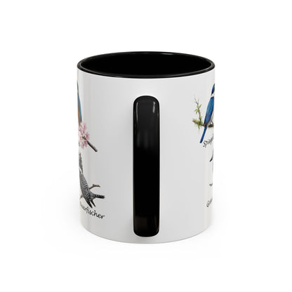 Eisvogel Tasse & Kaffeebecher | Lachender Hans & Kingfisher Lexikon Motiv | Vogelkunde Geschenk