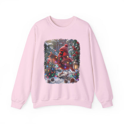 Northern Cardinal Christmas Sweatshirt – Tangled Lights Winter Crewneck