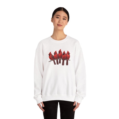 Cardinals Sweatshirt | Bird Watcher Crewneck | Unisex Songbird Gift for Bird Lovers
