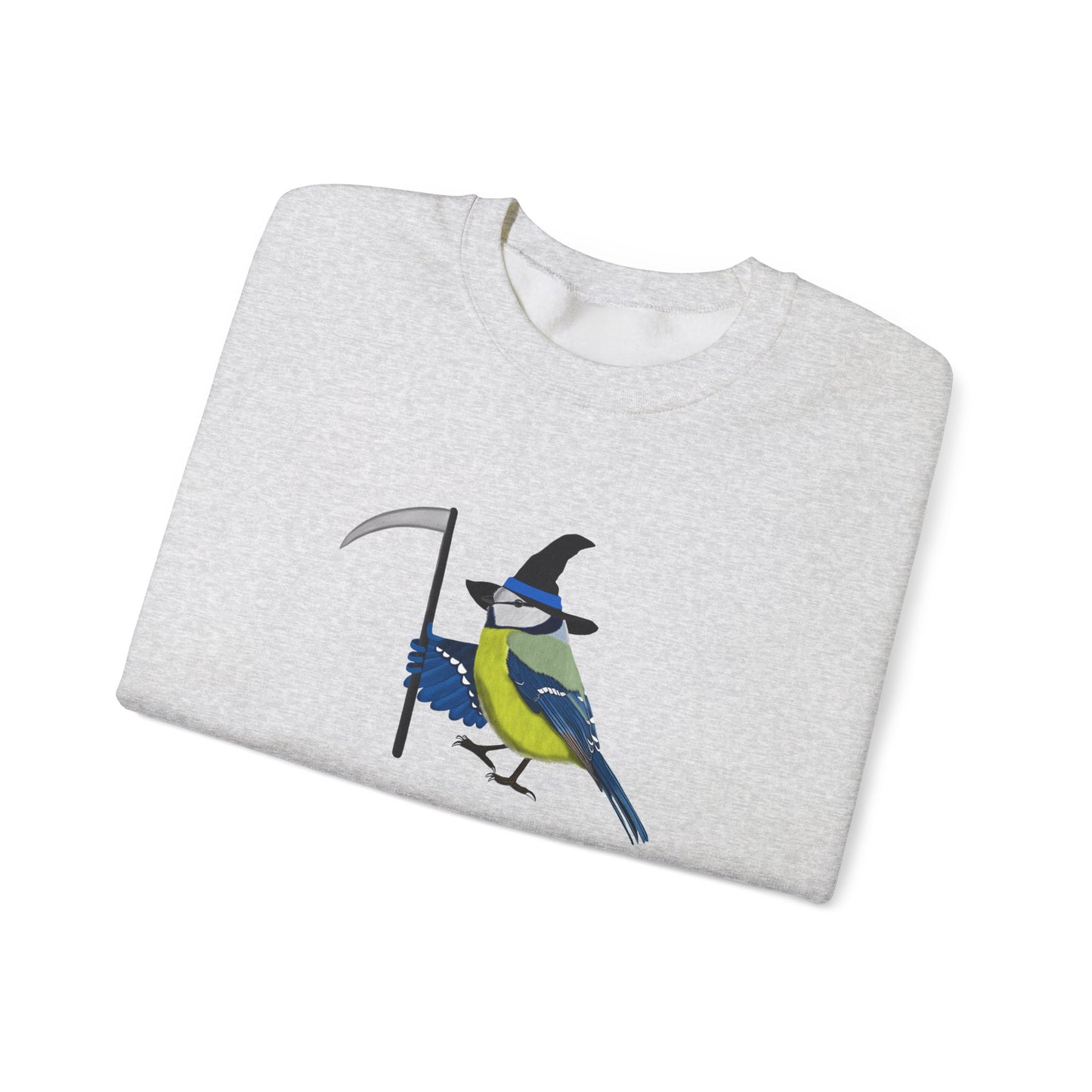 Blue Titmouse Halloween Birds Witch Birdwatcher Sweatshirt