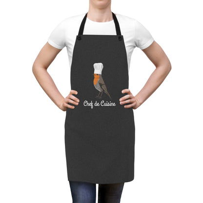 Rotkehlchen Schürze Chef de Cuisine | Lustiges Geschenk für Hobbyköche | jz.birds