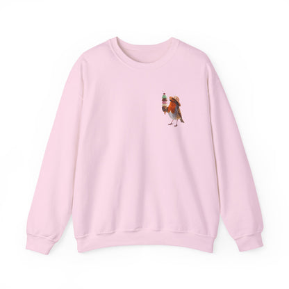 Robin Rosi Ice Cream Pocket Premium Sweatshirt for Bird Lovers