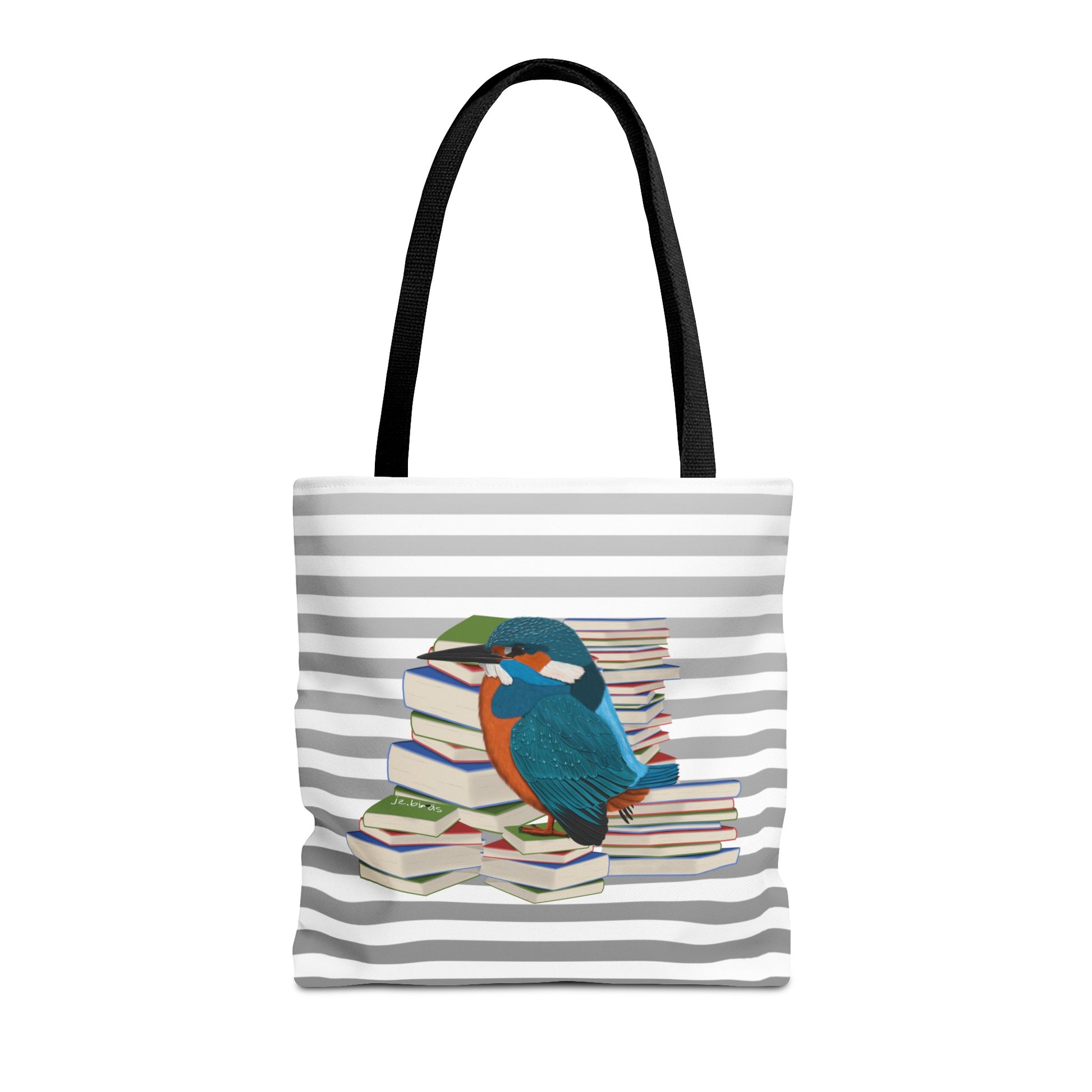 kingfisher bird books tote bag