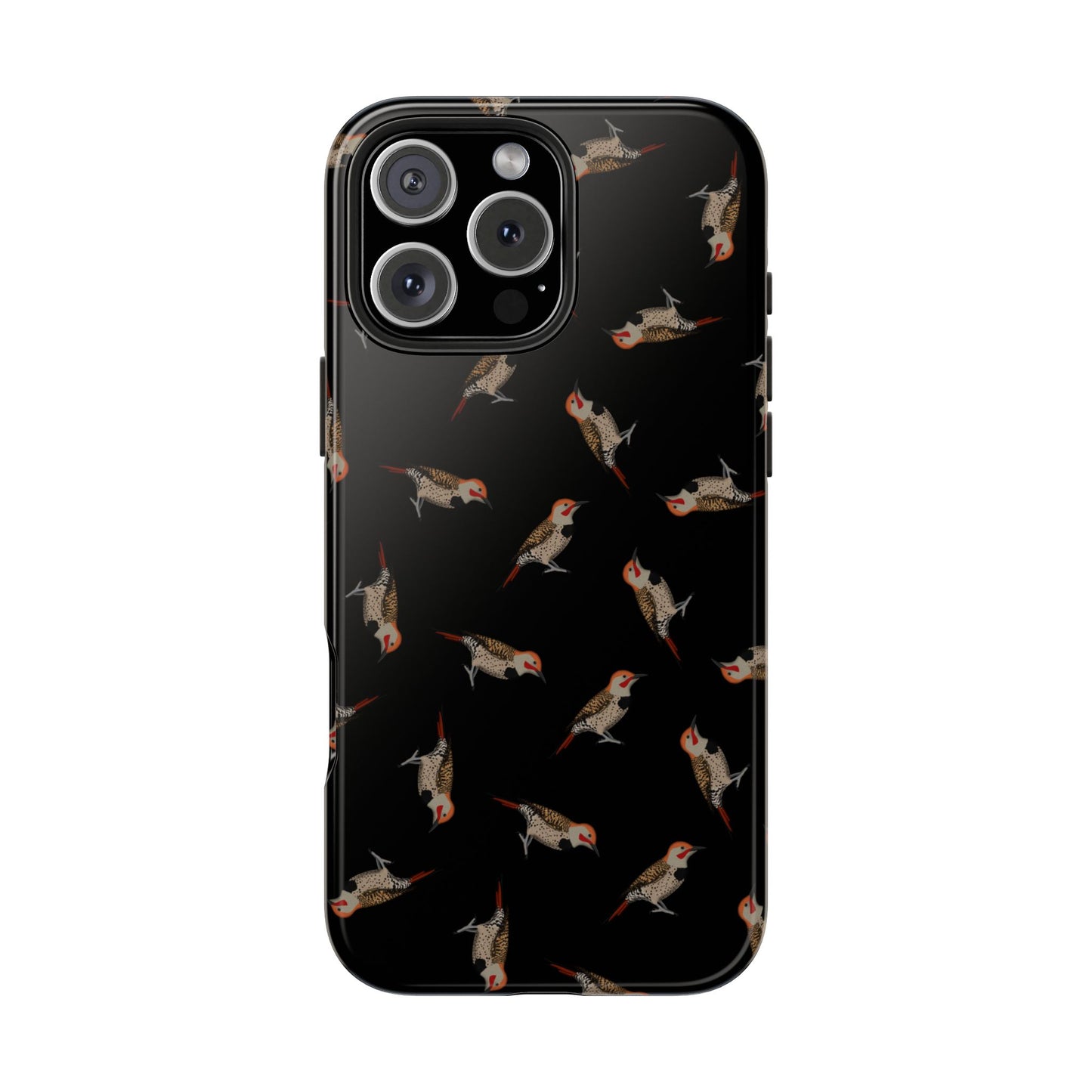 Northern Flicker iPhone Case Black – Premium Tough Phone Cover for Bird Lovers
