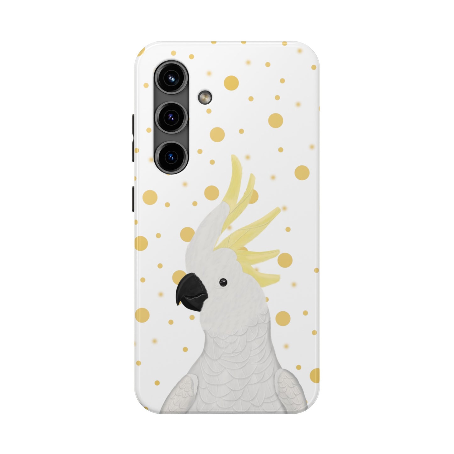 Cockatoo Bird Art Tough Phone Case White