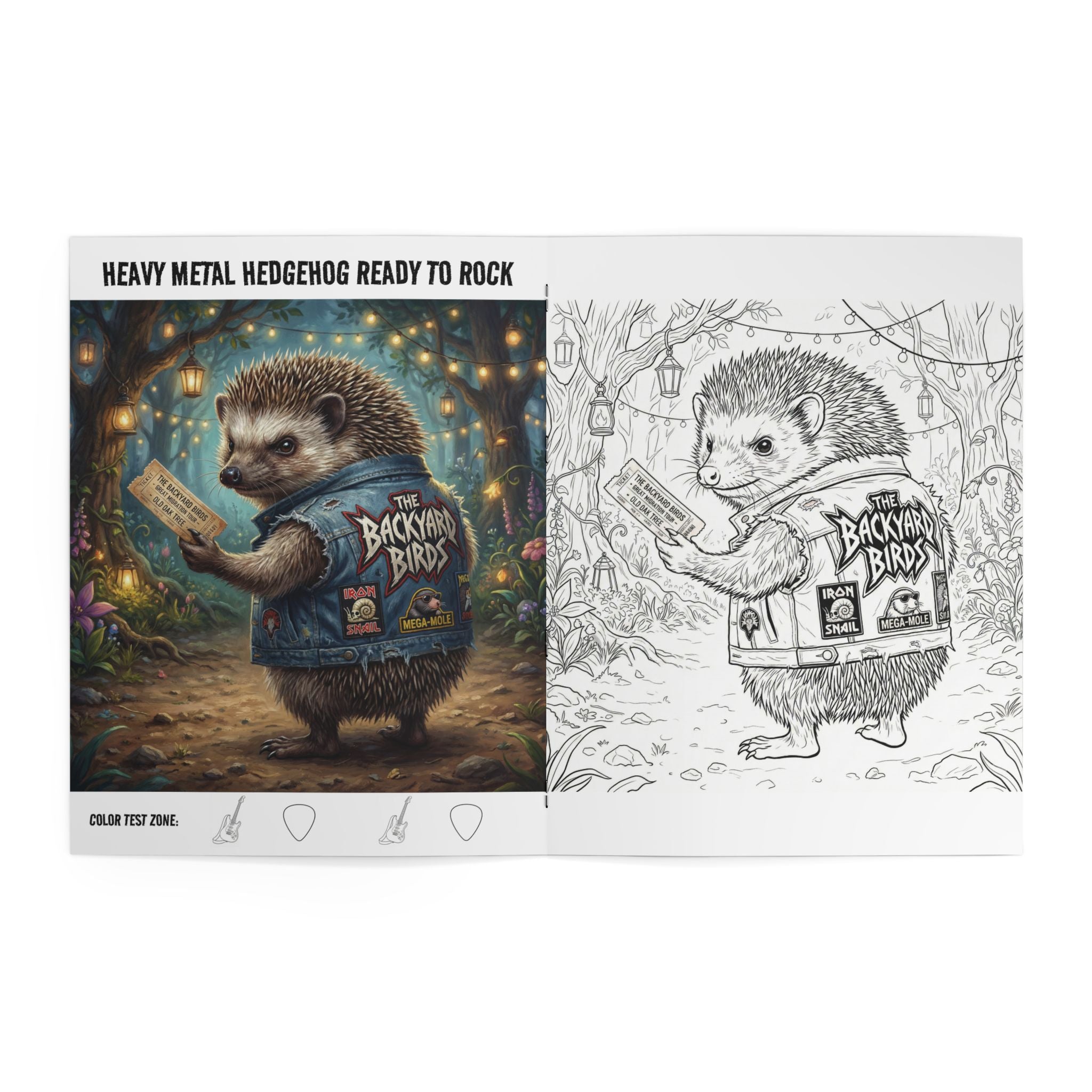Funny Rock Band Coloring Book: The Backyard Birds | jz.birds