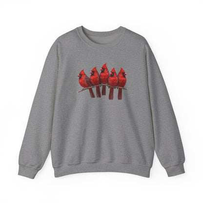 Cardinals Sweatshirt | Bird Watcher Crewneck | Unisex Songbird Gift for Bird Lovers