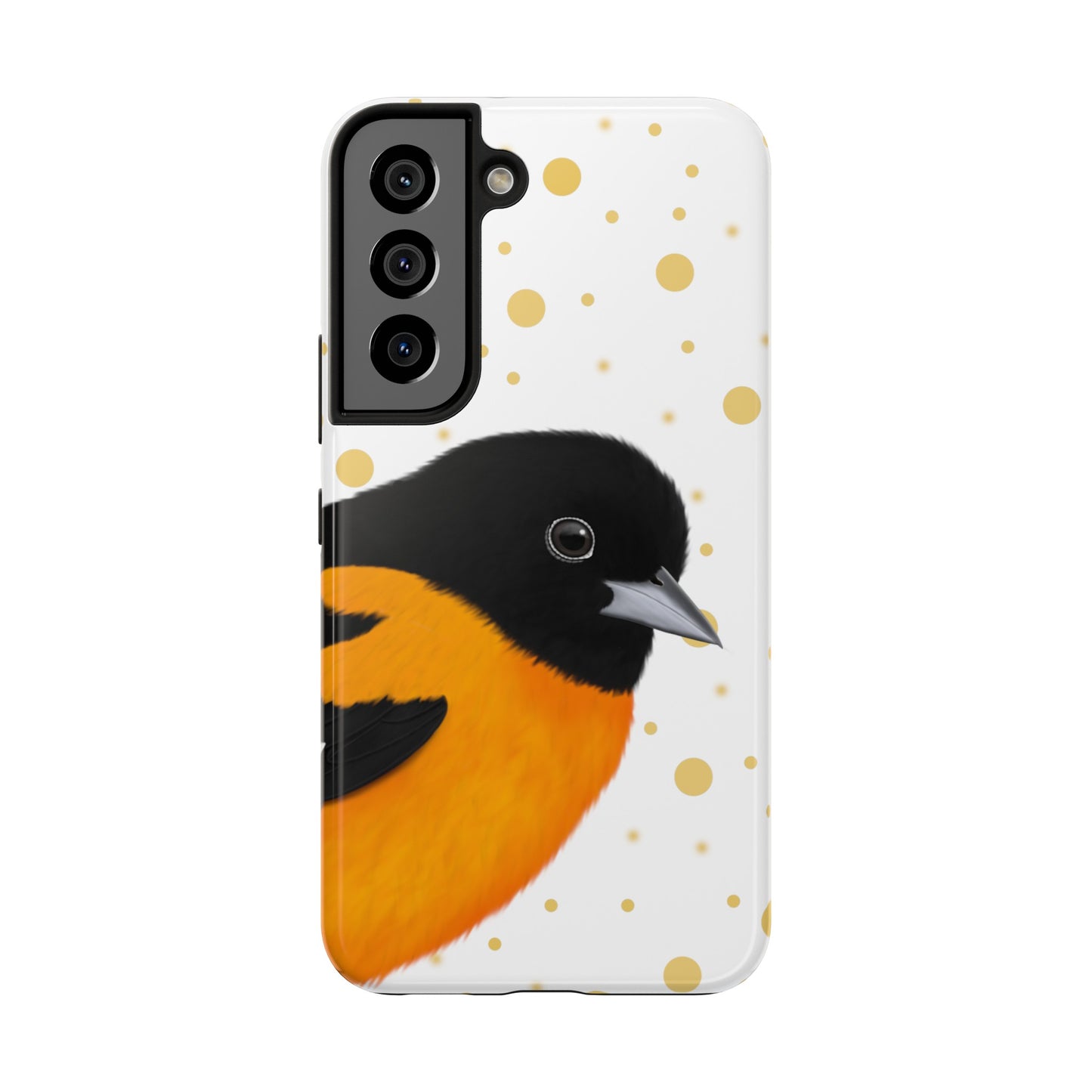 Baltimore Oriole Bird Art Tough Phone Case White