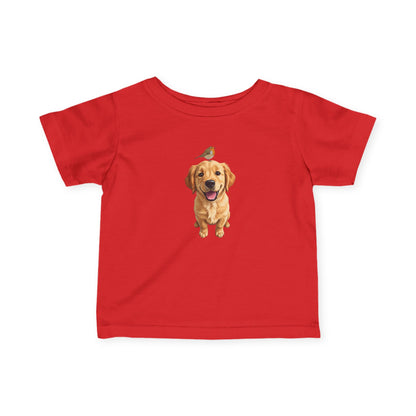 Golden Retriever mit Rotkehlchen Baby T-Shirt