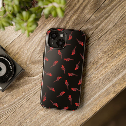 Cardinal iPhone Case Black – Premium Tough Phone Cover for Bird Lovers