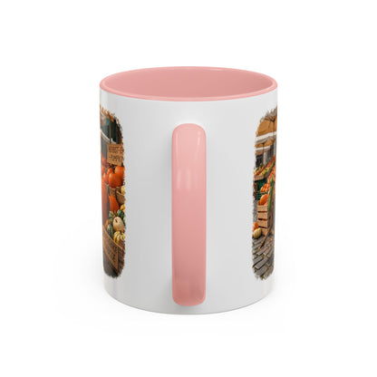 Premium Keramiktasse Rosi Rotkehlchen & der Riesen-Kürbis | 330 ml | Lustiges Geschenk für Vogelfreunde