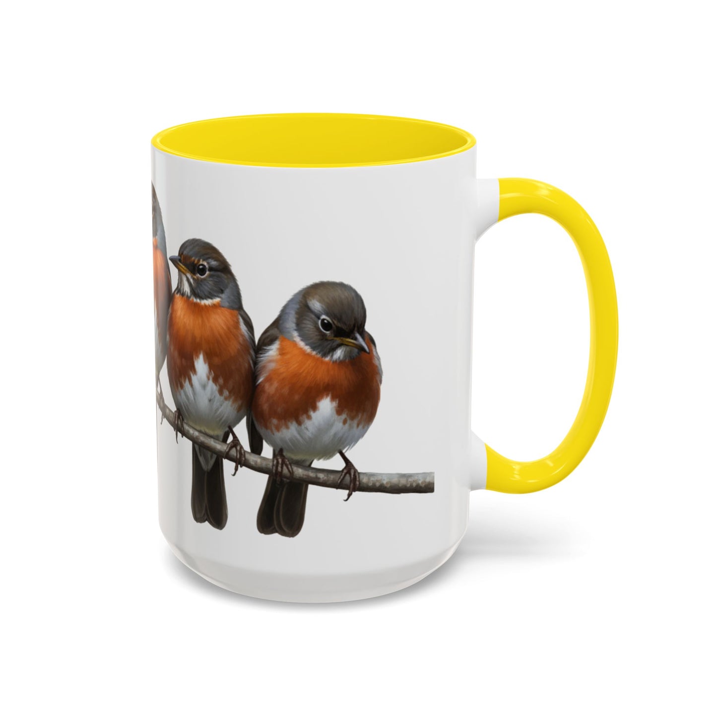 枝に止まるアメリカムシクイの陶器製バードコーヒーマグ – バードウォッチャーへのカスタムギフト