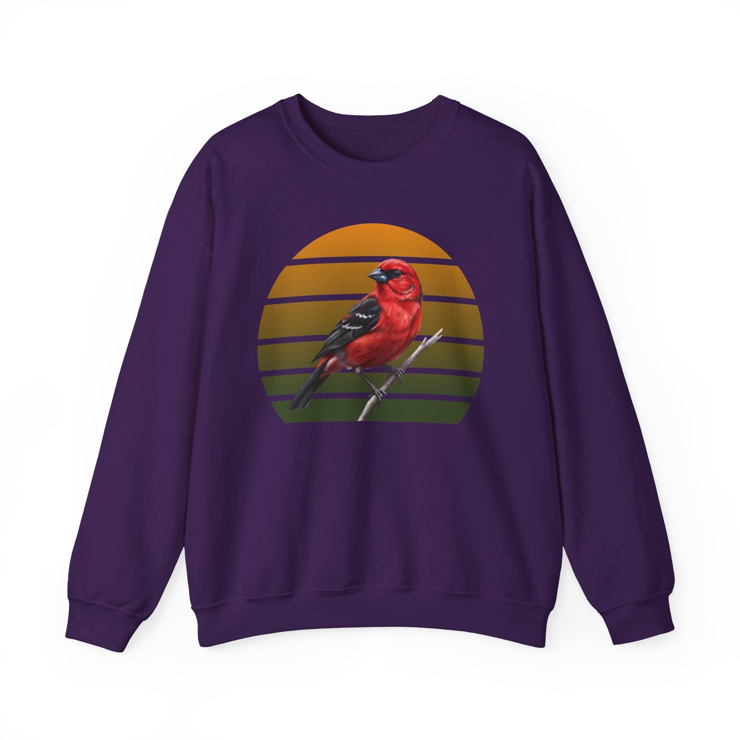 Scarlet Tanager Sweatshirt | Bird Watcher Crewneck | Unisex Songbird Gift for Bird Lovers