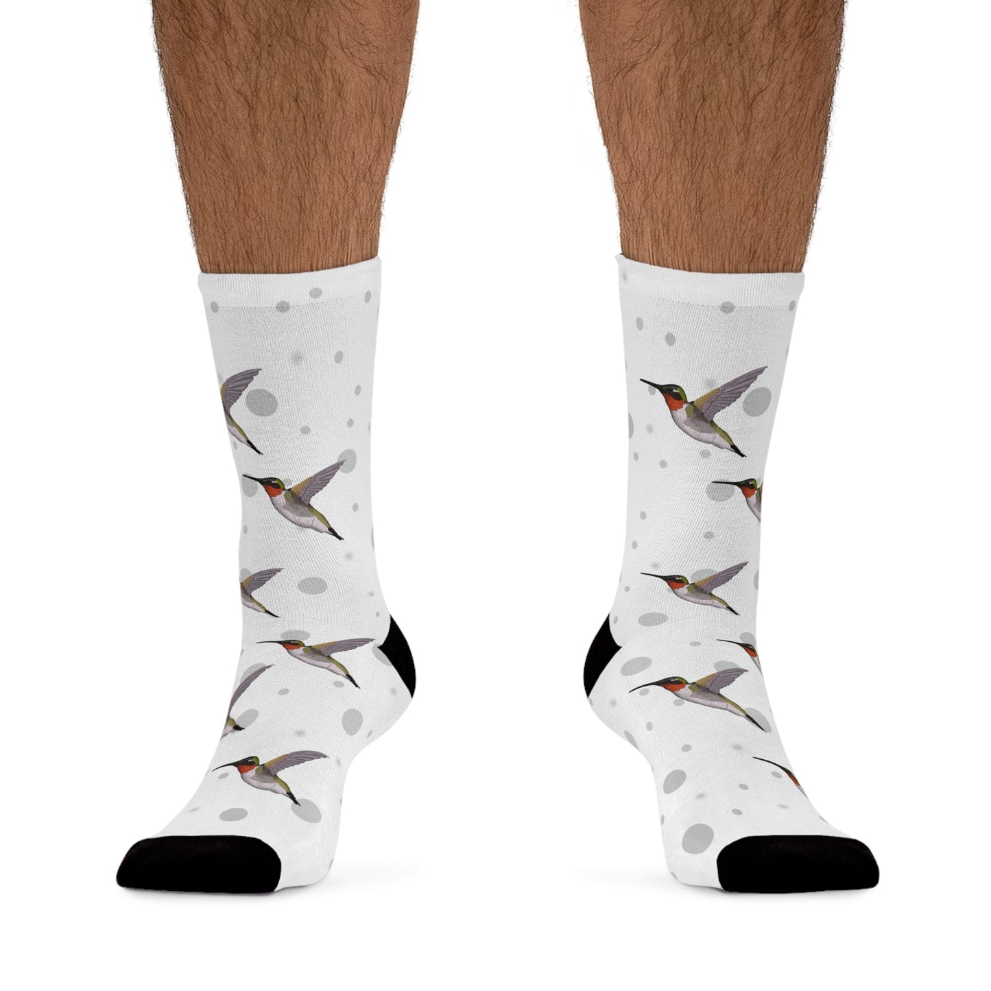 Hummingbird Socks White Bird Socks for Bird Lovers One Size