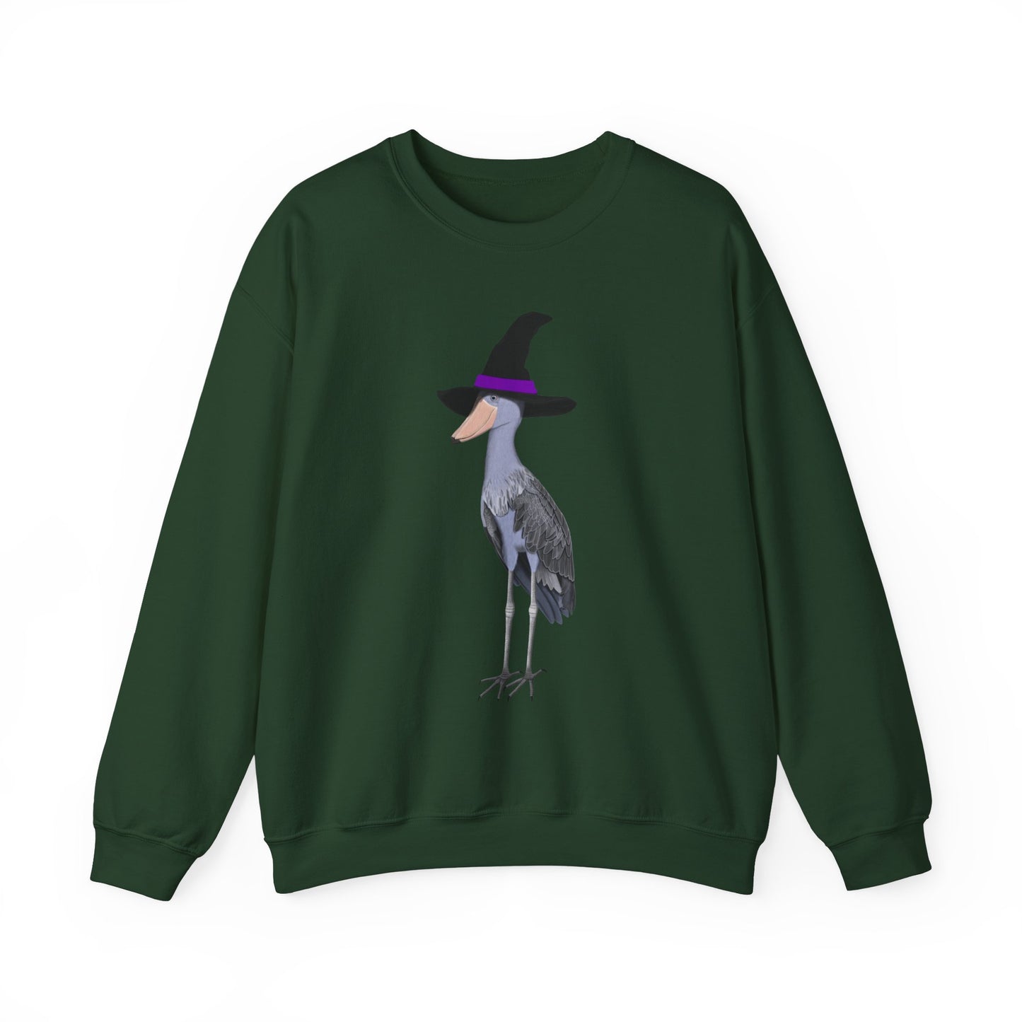 Shoebill Halloween Witch Birdwatcher Biologist Bird Sweatshirt