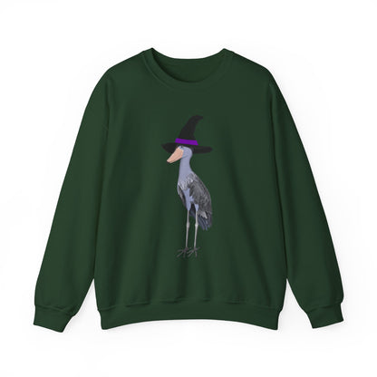 Shoebill Halloween Witch Birdwatcher Biologist Bird Sweatshirt