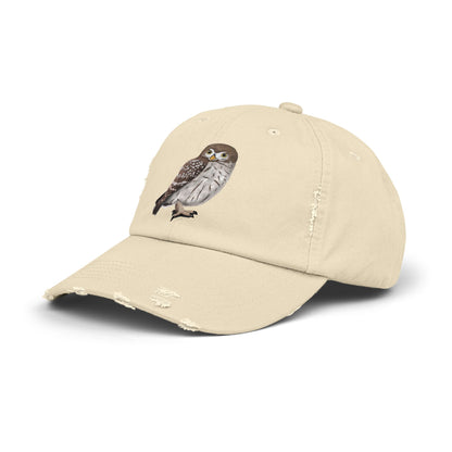 Owl Bird Art Distressed Cap