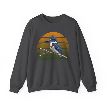Belted Kingfisher Sweatshirt | Bird Watcher Crewneck | Unisex Songbird Gift for Bird Lovers