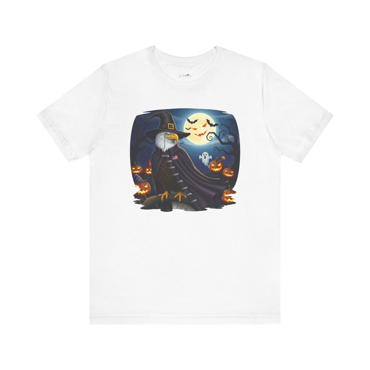Bald Eagle Halloween Bird T-Shirt - Spooky Full Moon Halloween Costume for Bird Lovers