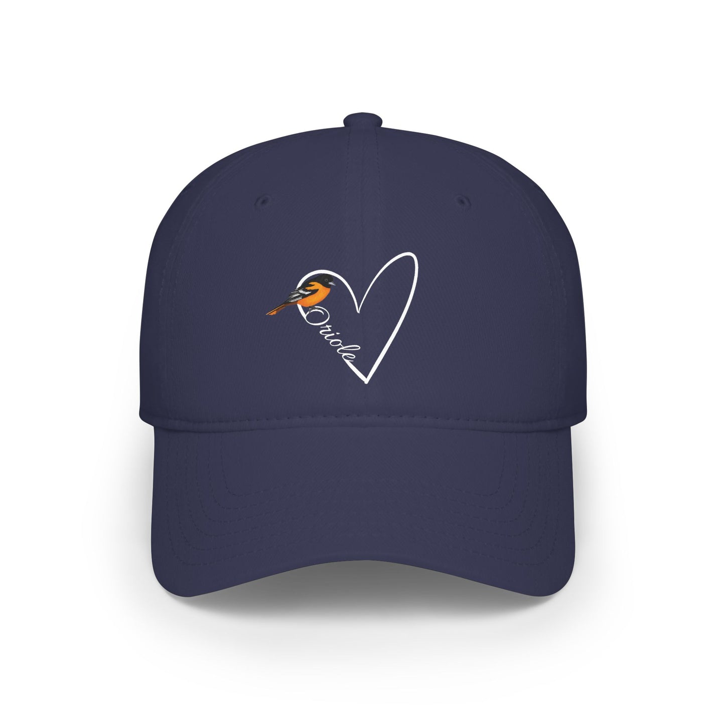 Baltimore Oriole Cap Heart | Birdwatching & Birdlover Backyard Bird Hat